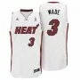  NBA Adidas Mens Miami Heat Swingman Revolution 30 Dwayne Wade Jersey Vest in White