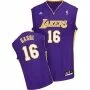  NBA Adidas Mens Los Angeles Lakers Swingman Revolution 30 Pau Gasol Jersey Vest in Purple