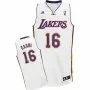  NBA Adidas Mens Los Angeles Lakers Swingman Revolution 30 Pau Gasol Jersey Vest in White